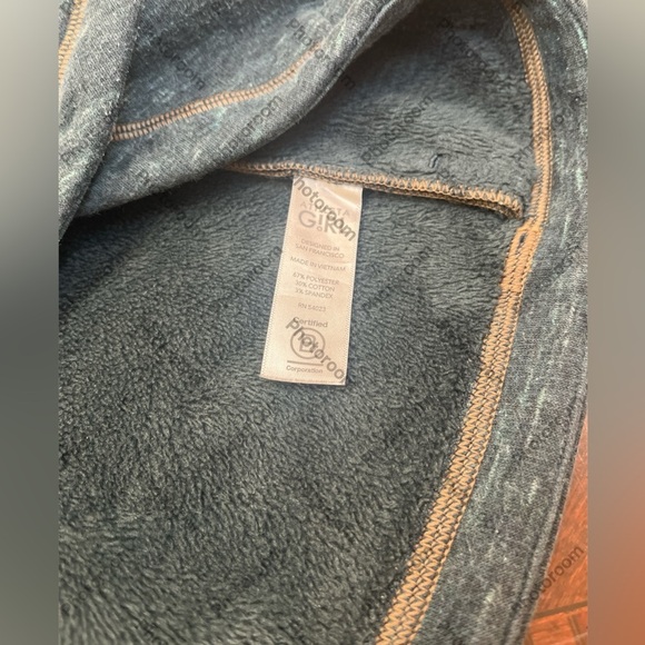 ATHLETA GIRL Crazy Cozy Karma Wrap SZ XXL/16 Abyss Heather Fleece Pullover - Picture 10 of 11